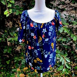 Cooper & Ella asymmetrical blue top size M